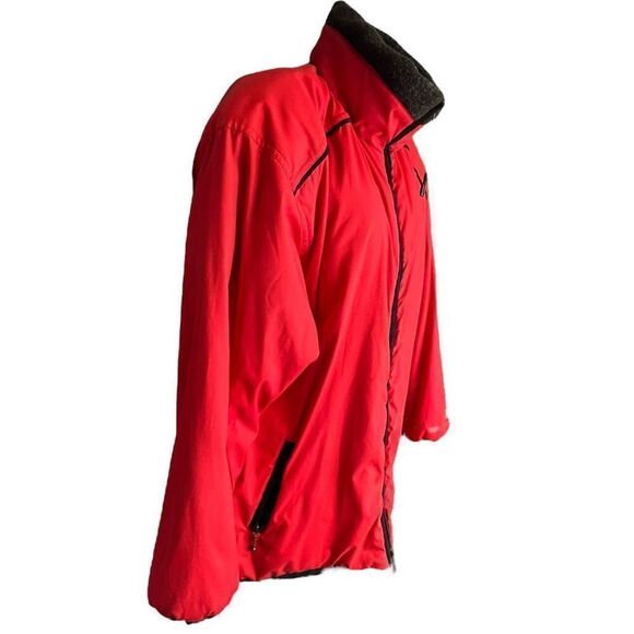 Obermeyer Womens Floral Thermolite Zip-Up Reversible Ski Jacket Red Gray VTG 12 - Picture 2 of 12